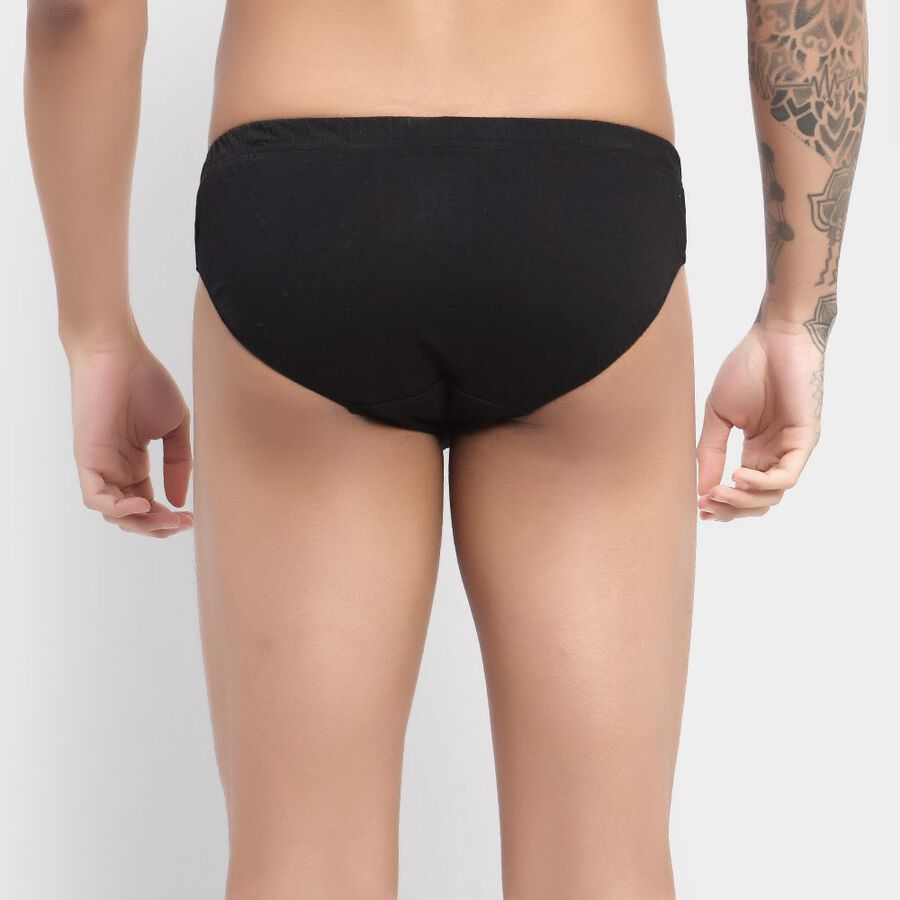 Men's Cotton Brief, काला, large image number null